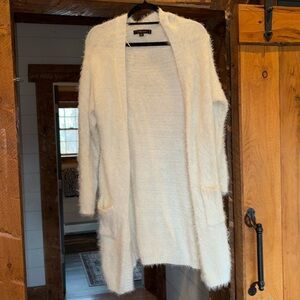 NWOT never worn super soft white open cardigan